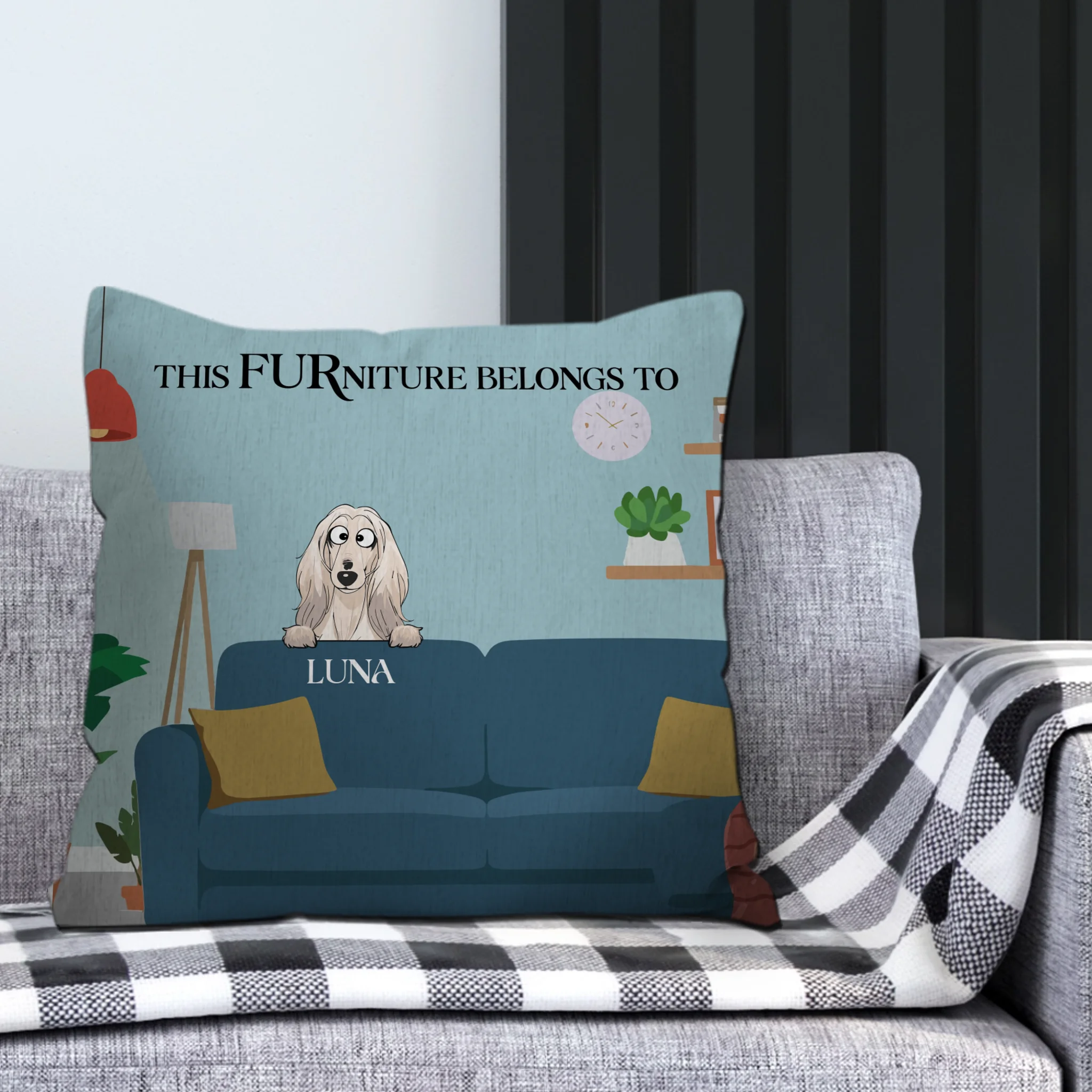 This Furniture Belongs To - Unique Pillow Idea For Dog Owners - 89Prints