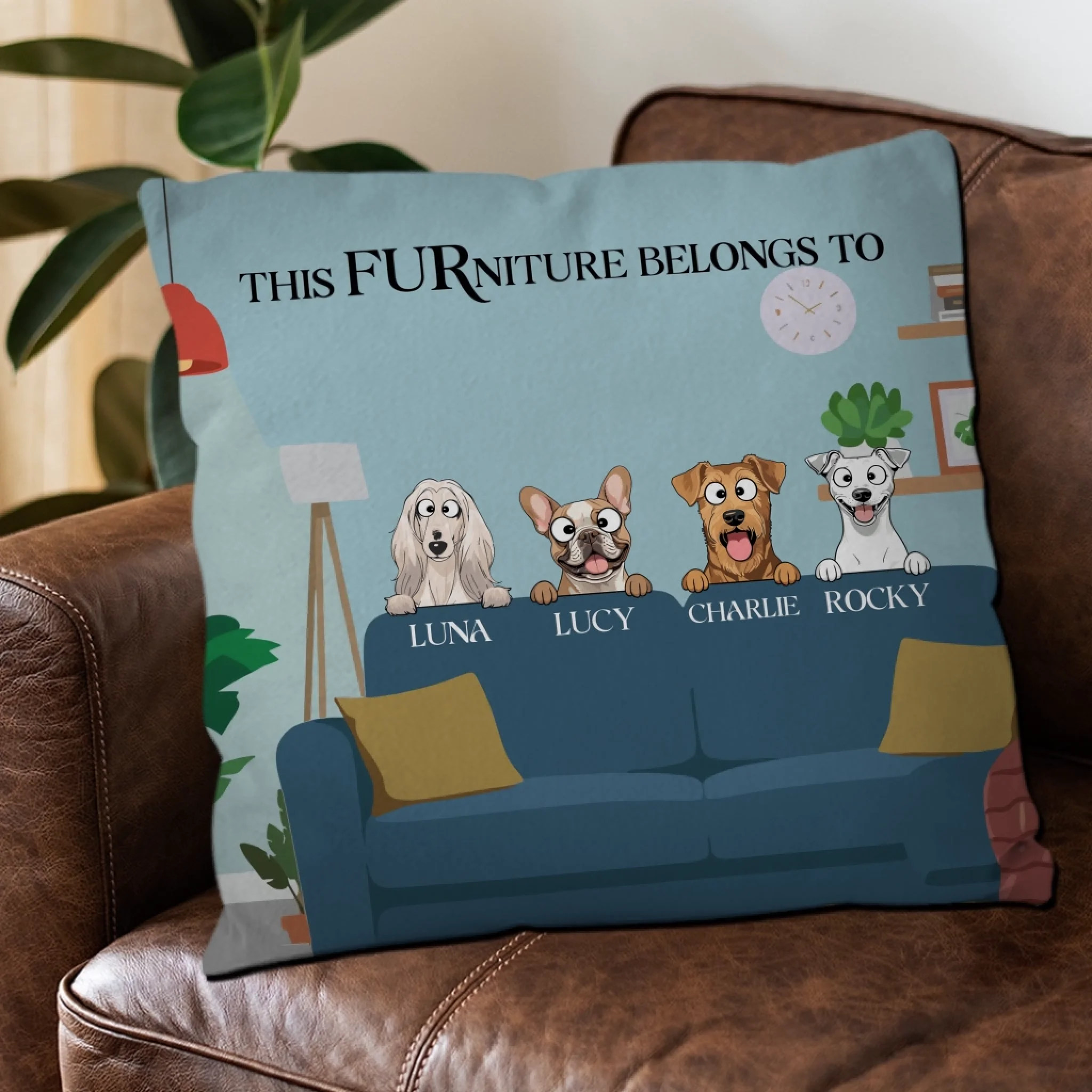 This Furniture Belongs To - Unique Pillow Idea For Dog Owners - 89Prints