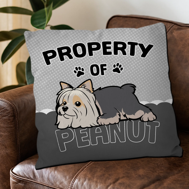 Property Of Dog Pillow - Adorable Custom Gift For Dog Owners - 89Prints