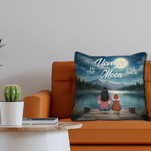 I Love You To The Moon And Back Pillow – Meaningful Dog Lovers Gift – 89Prints