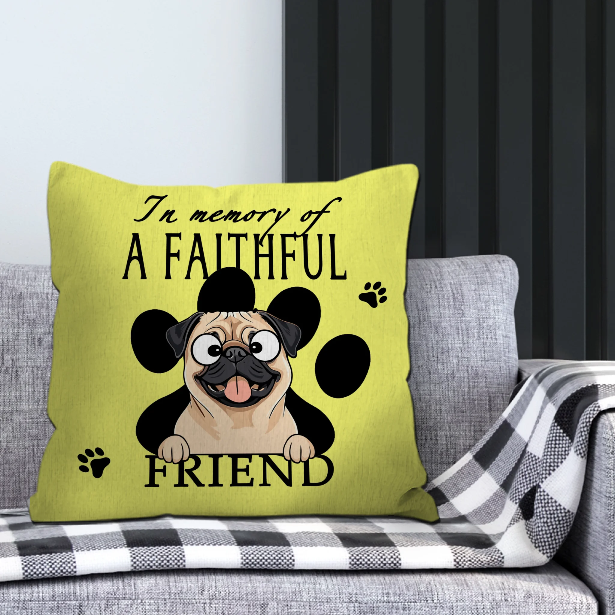 In Memory Of A Faithful Friend Pillow – Emotional Perfect Gift For Dog Lovers – 89Prints