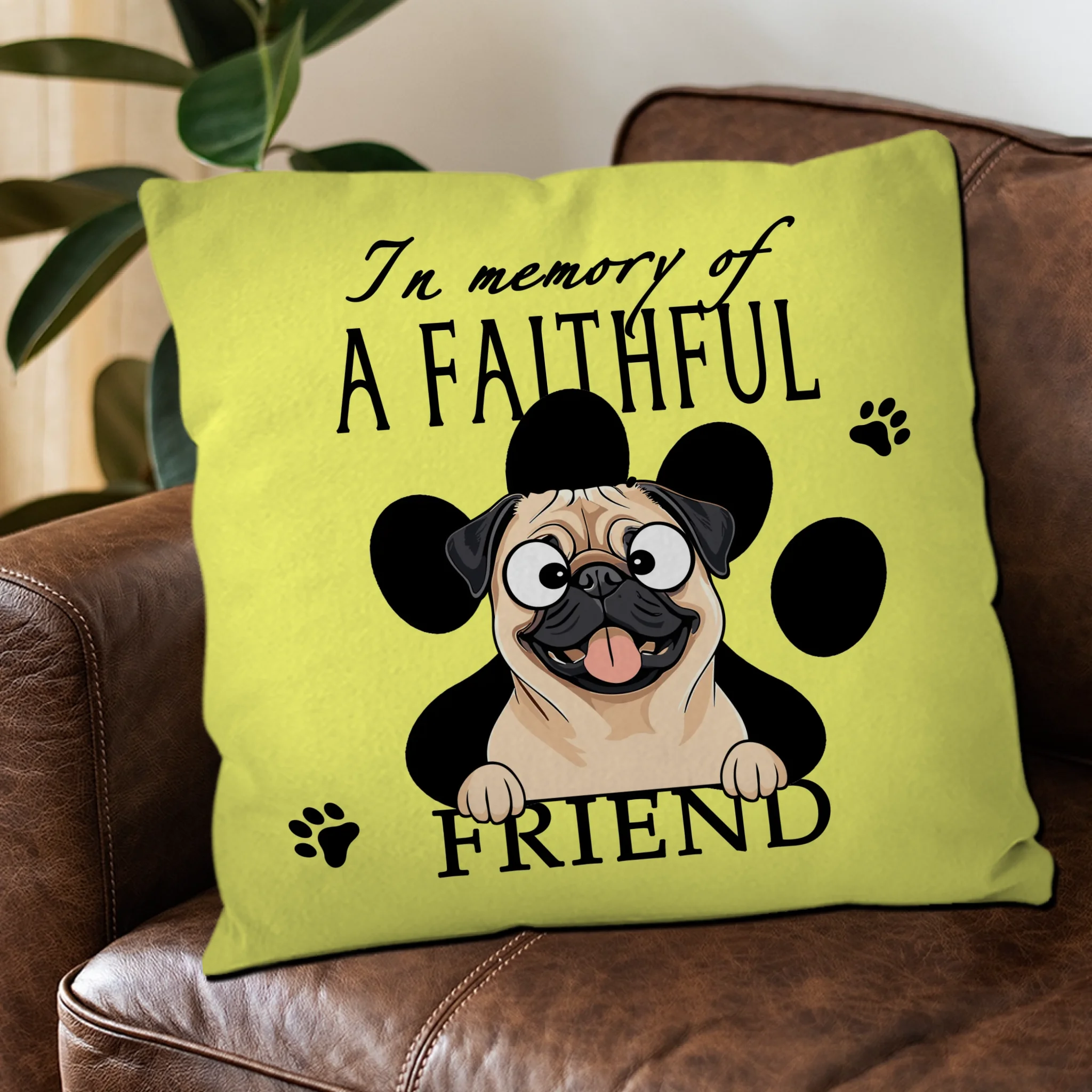 In Memory Of A Faithful Friend Pillow – Emotional Perfect Gift For Dog Lovers – 89Prints