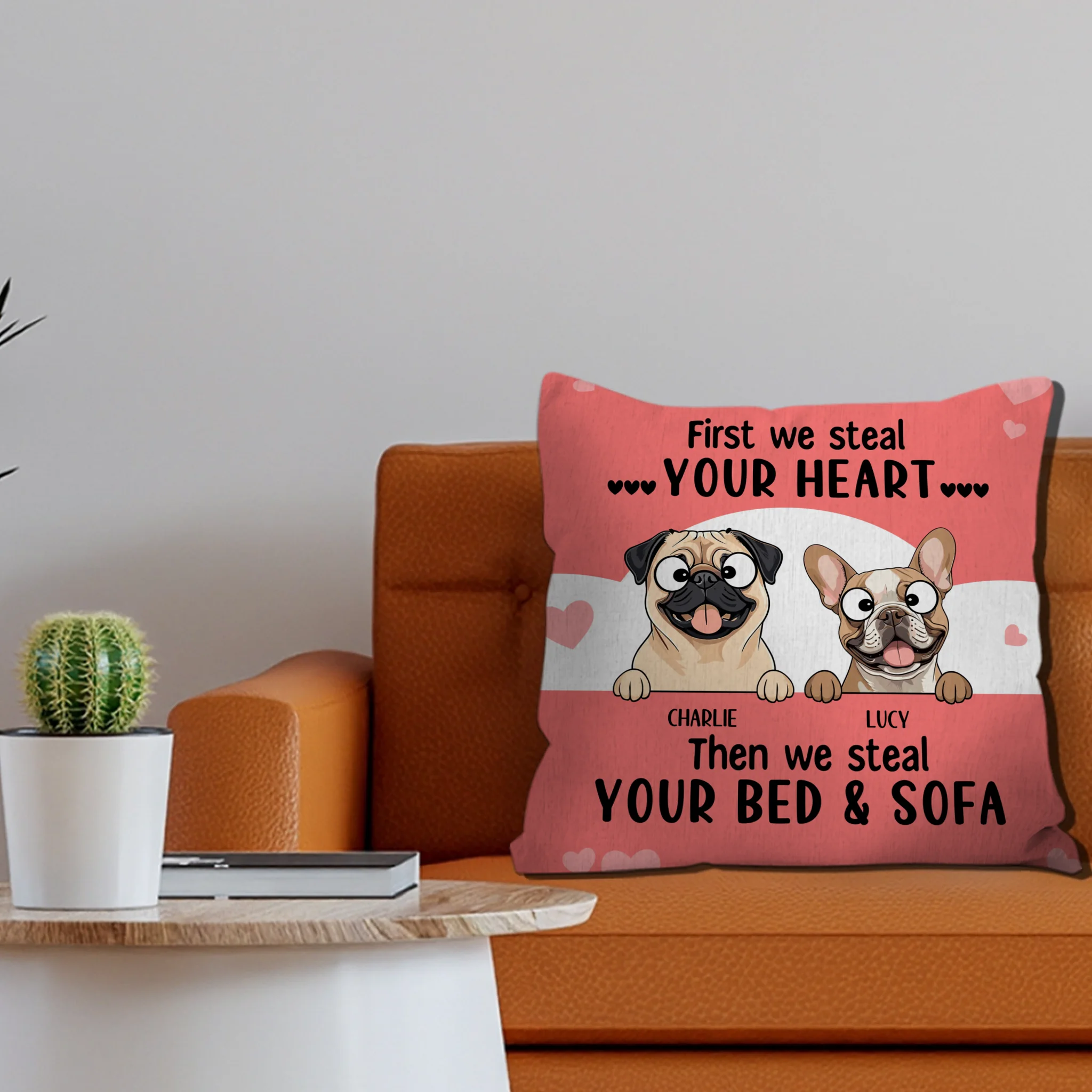 First We Steal Your Heart Pillow – Thoughtful Perfect Gift For Dog Owners – 89Prints