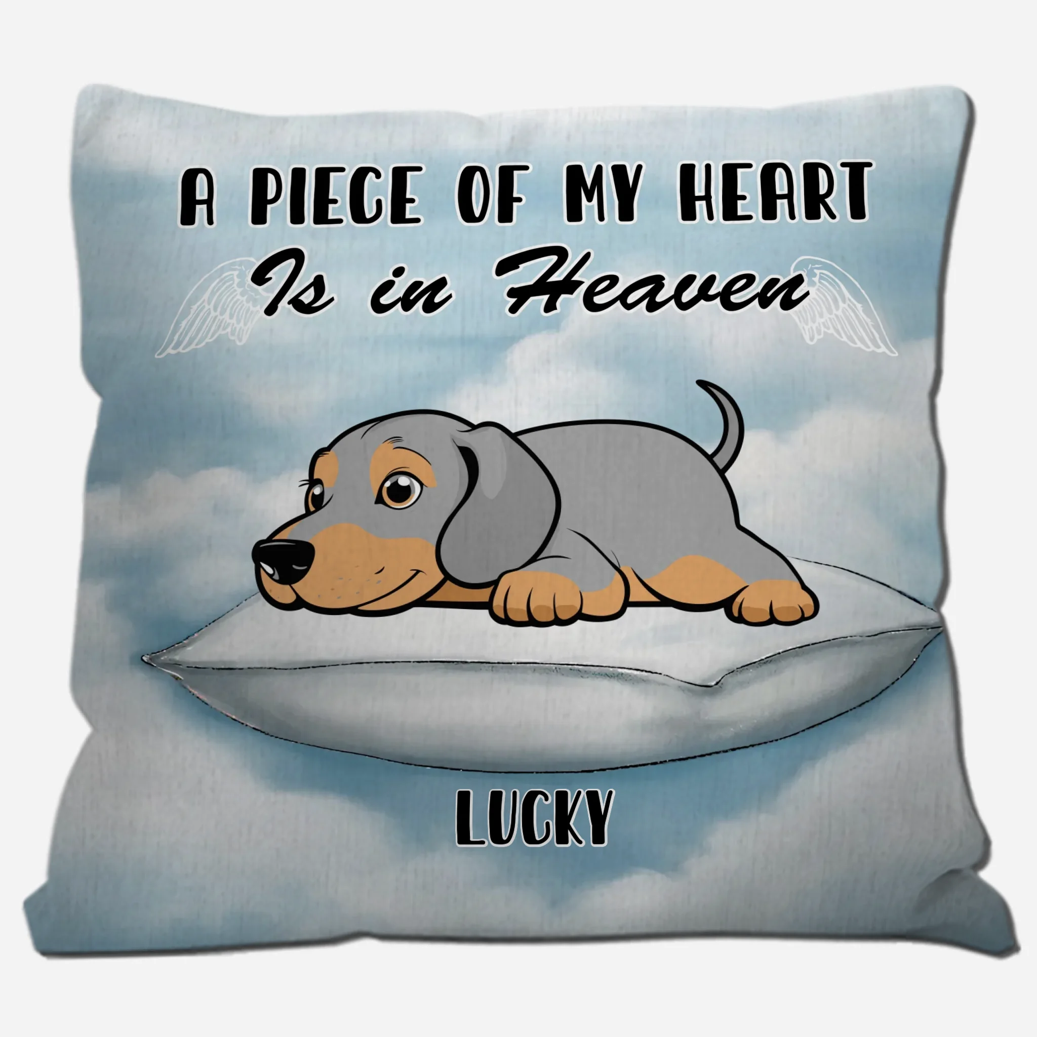 A Piece Of My Heart Is In Heaven Pillow – Touching Custom Dog Gift For Owners – 89Prints
