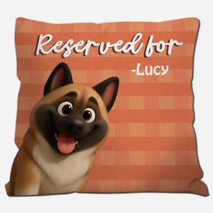 Reserved For (Dog Name) Pillow - Unique Gift For Dog Parents - 89Prints