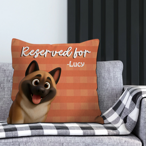Reserved For (Dog Name) Pillow - Unique Gift For Dog Parents - 89Prints