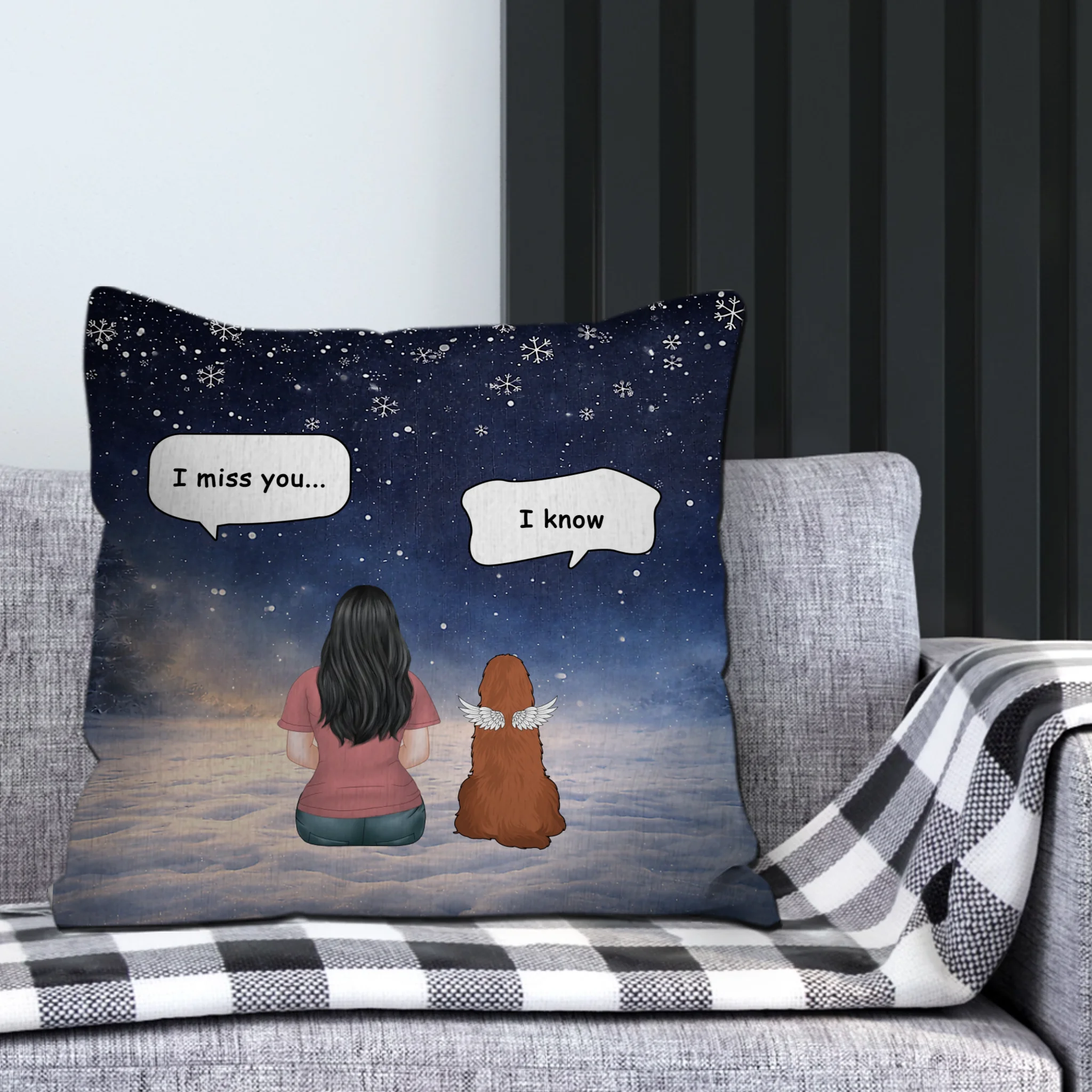 I Miss You, I Know Pillow – Unforgettable Gift For Dog Lovers – 89Prints
