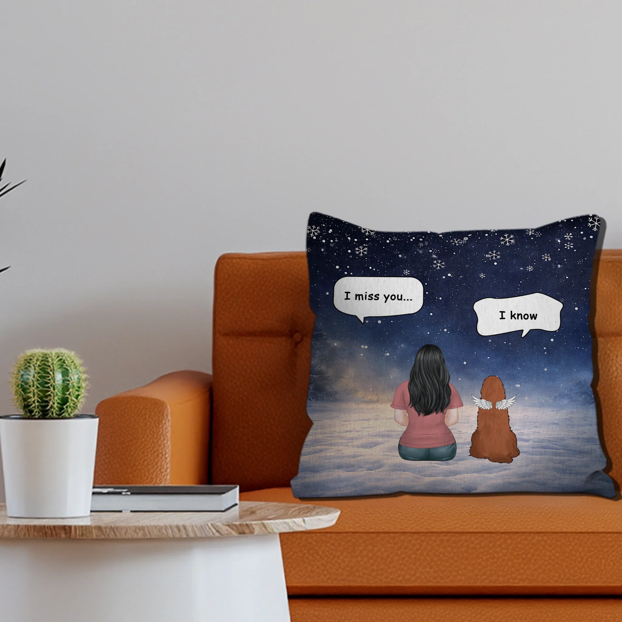 I Miss You, I Know Pillow – Unforgettable Gift For Dog Lovers – 89Prints