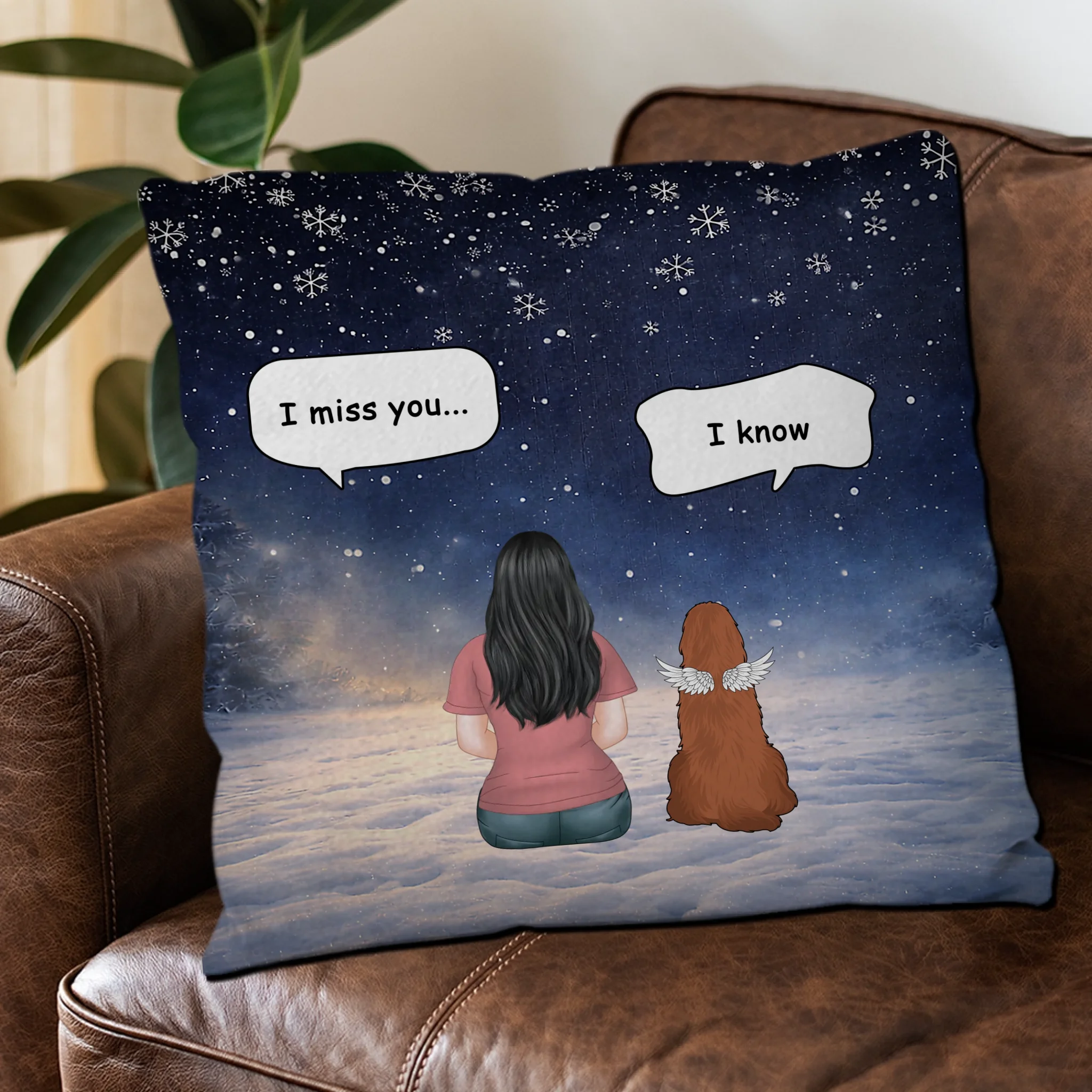 I Miss You, I Know Pillow – Unforgettable Gift For Dog Lovers – 89Prints