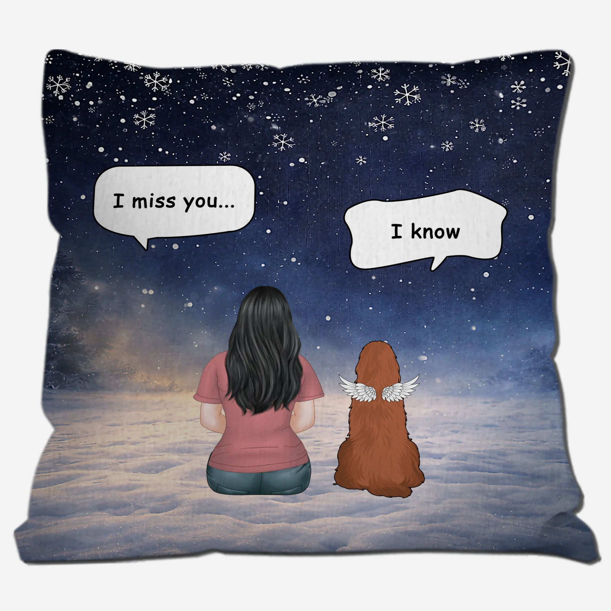 I Miss You, I Know Pillow – Unforgettable Gift For Dog Lovers – 89Prints
