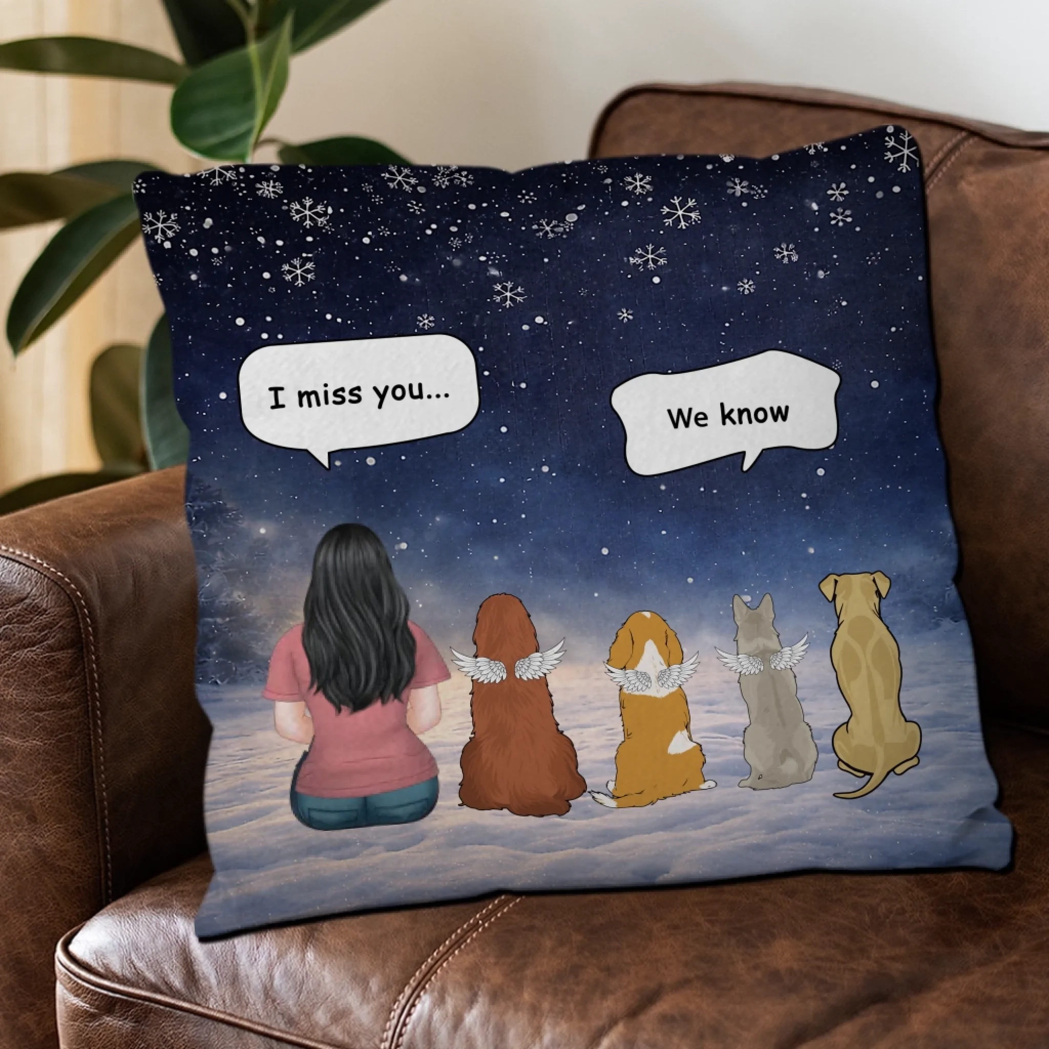 I Miss You, I Know Pillow – Unforgettable Gift For Dog Lovers – 89Prints