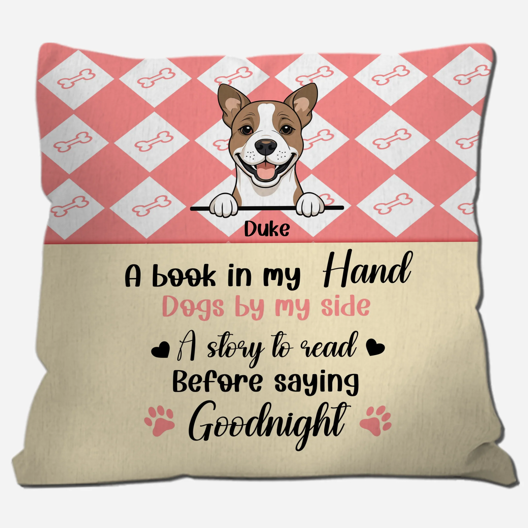 A Book In My Hand, Dogs By My Side Pillow – Cherished Gift For Dog Owners – 89Prints
