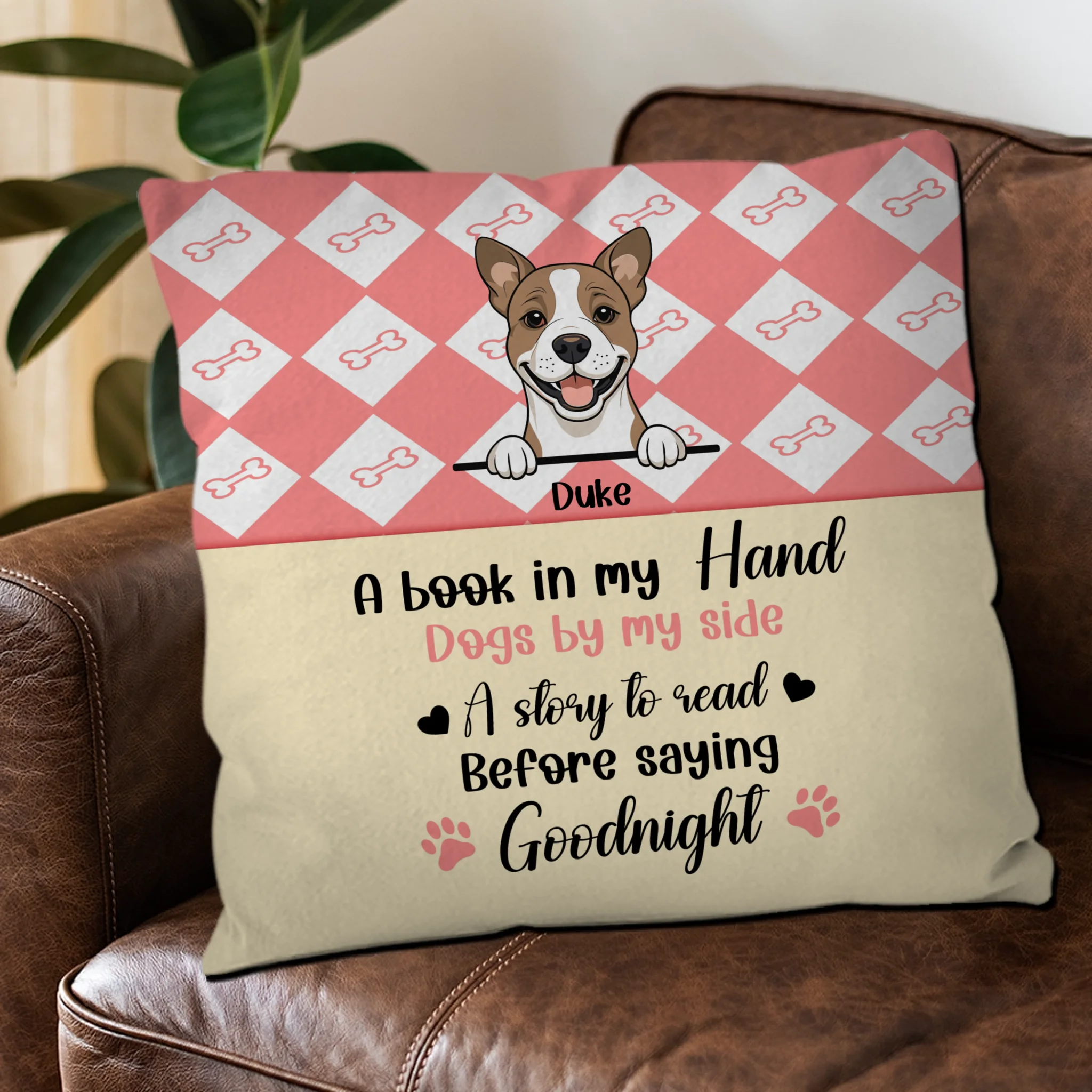 A Book In My Hand, Dogs By My Side Pillow – Cherished Gift For Dog Owners – 89Prints