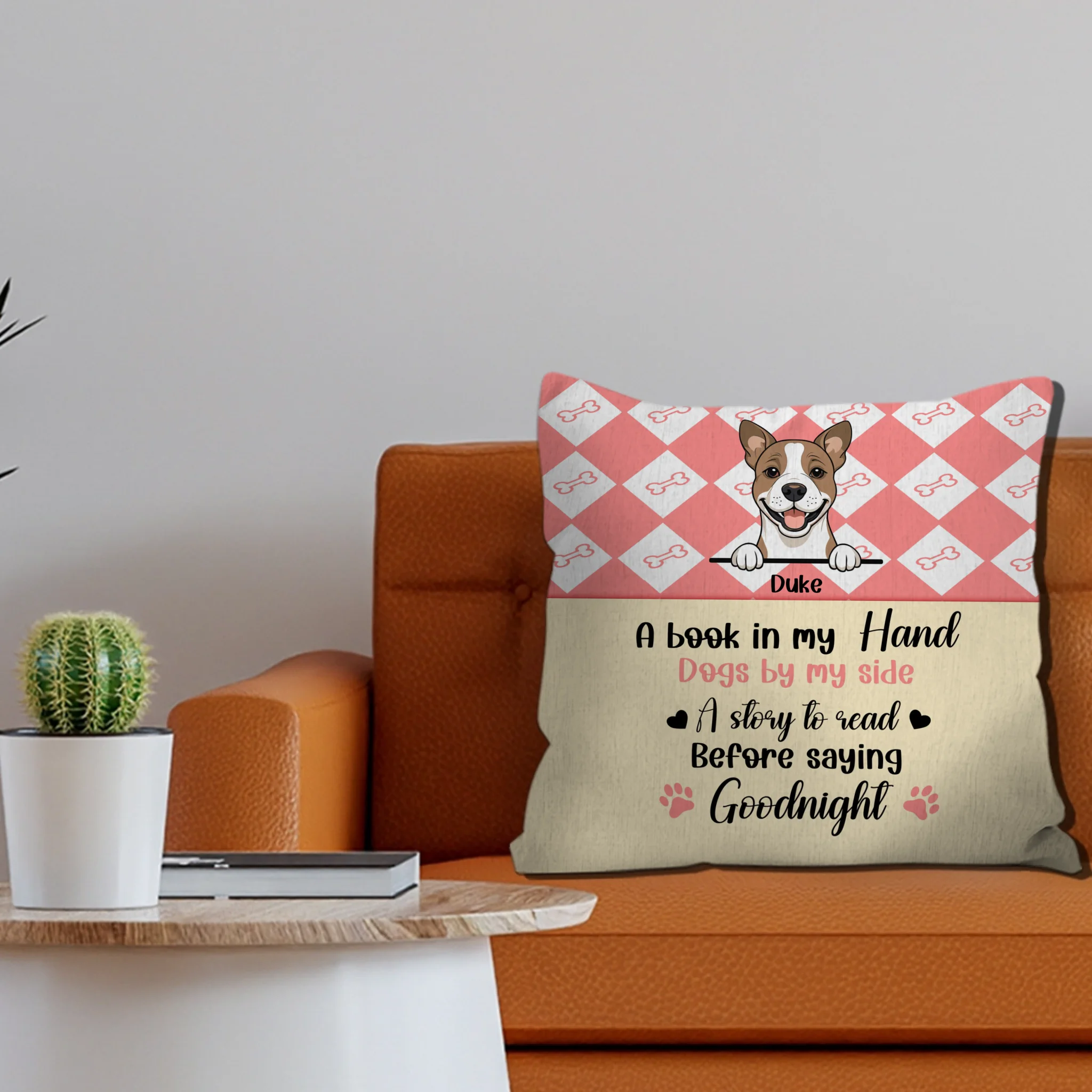 A Book In My Hand, Dogs By My Side Pillow – Cherished Gift For Dog Owners – 89Prints