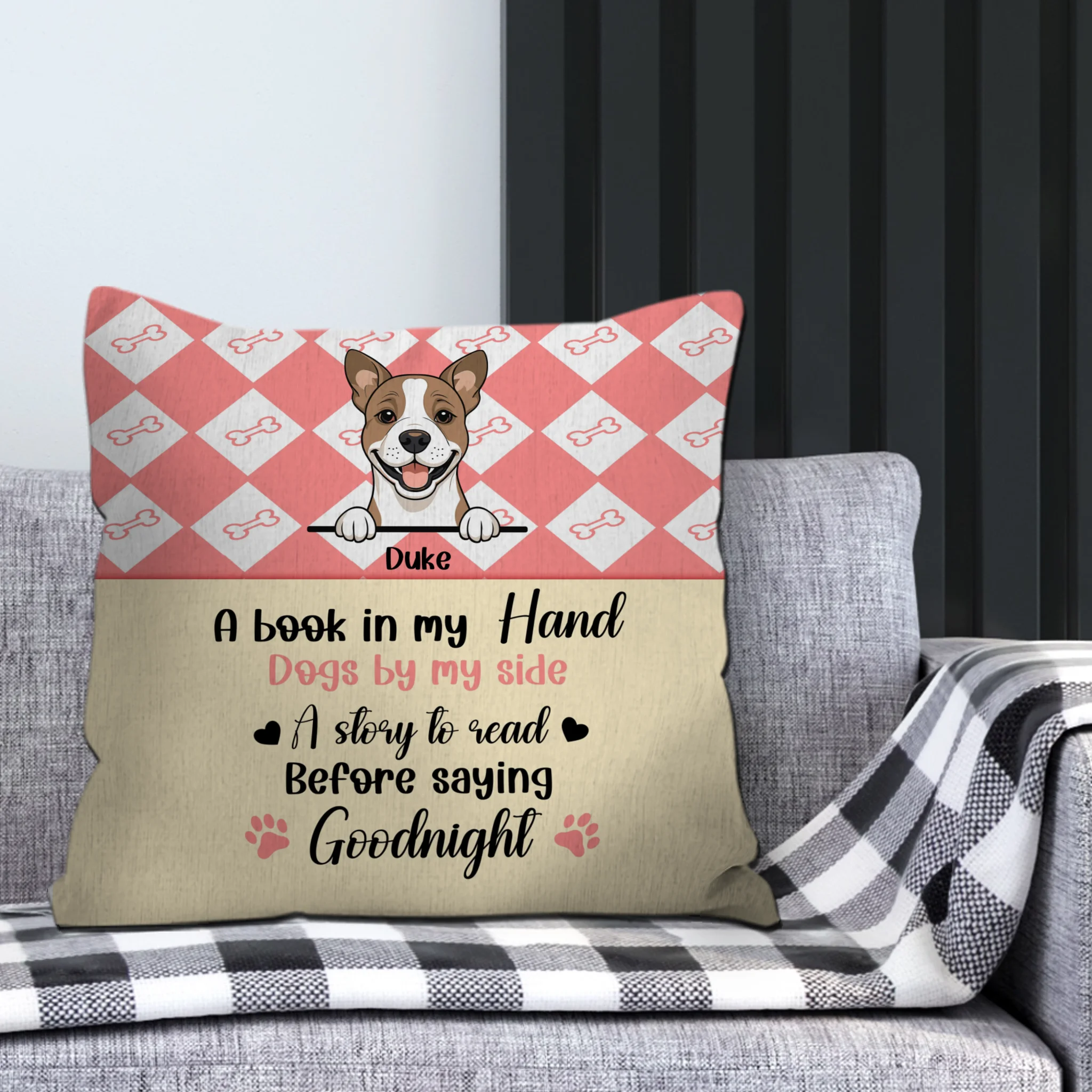 A Book In My Hand, Dogs By My Side Pillow – Cherished Gift For Dog Owners – 89Prints