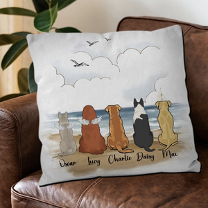 Custom Dog Pillow With A Beach Scene – Emotional Perfect Gift For Dog Lovers – 89Prints