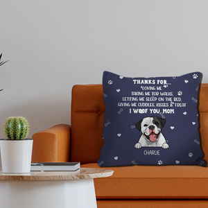 Thanks For Loving Me Pillow – Thoughtful Perfect Gift For Dog Owners – 89Prints