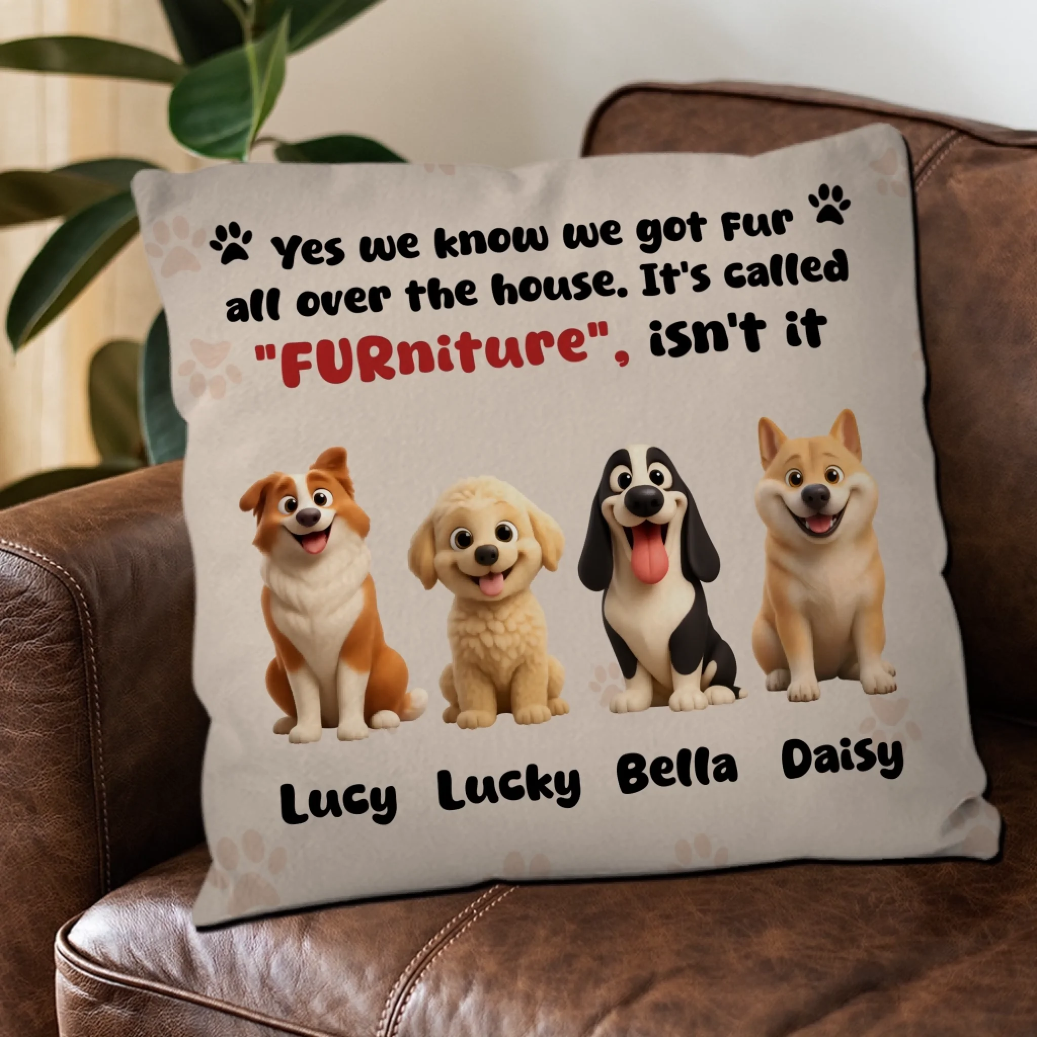 Yes I Know I Got Fur All Over The House. It’s Called “Furniture”, Isn’t It – Cutom Pillow For Dog Lovers – 89Prints