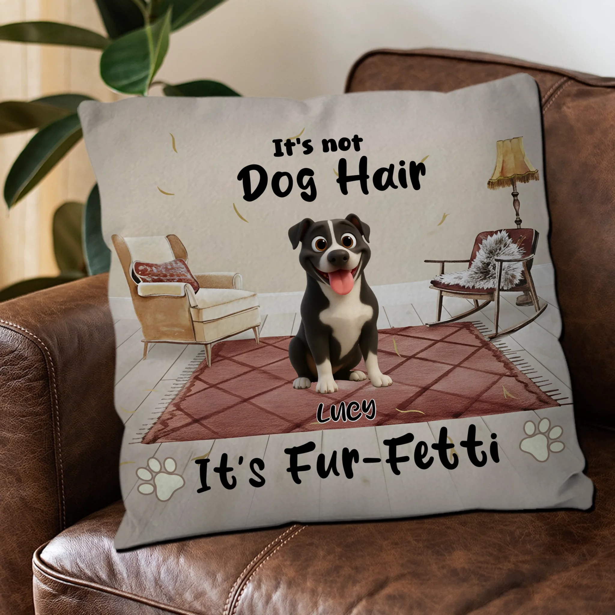 It’s Not Dog Hair, It’s Fur-Fetti Pillow – Exclusive Dog-Related Gift – 89Prints
