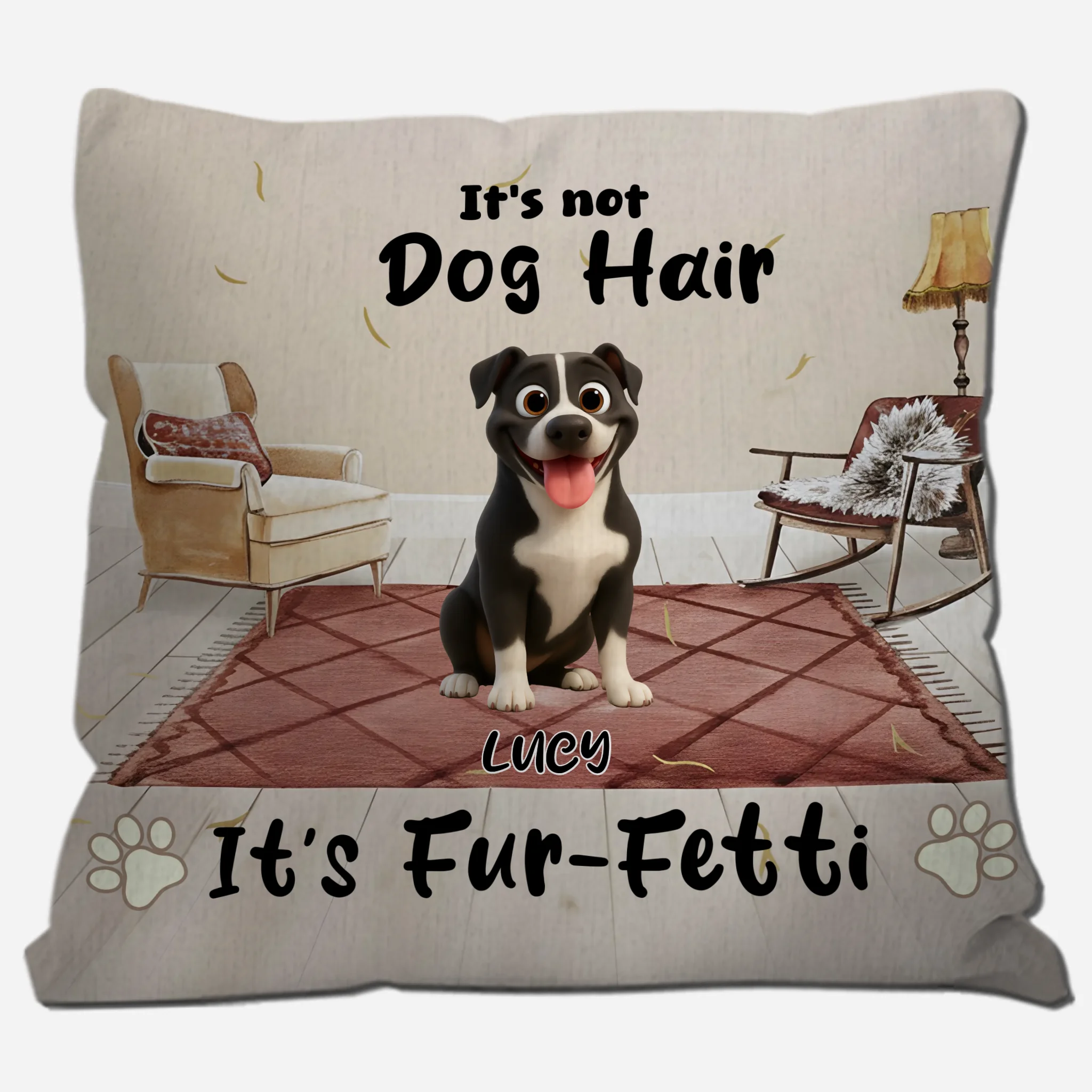 It’s Not Dog Hair, It’s Fur-Fetti Pillow – Exclusive Dog-Related Gift – 89Prints