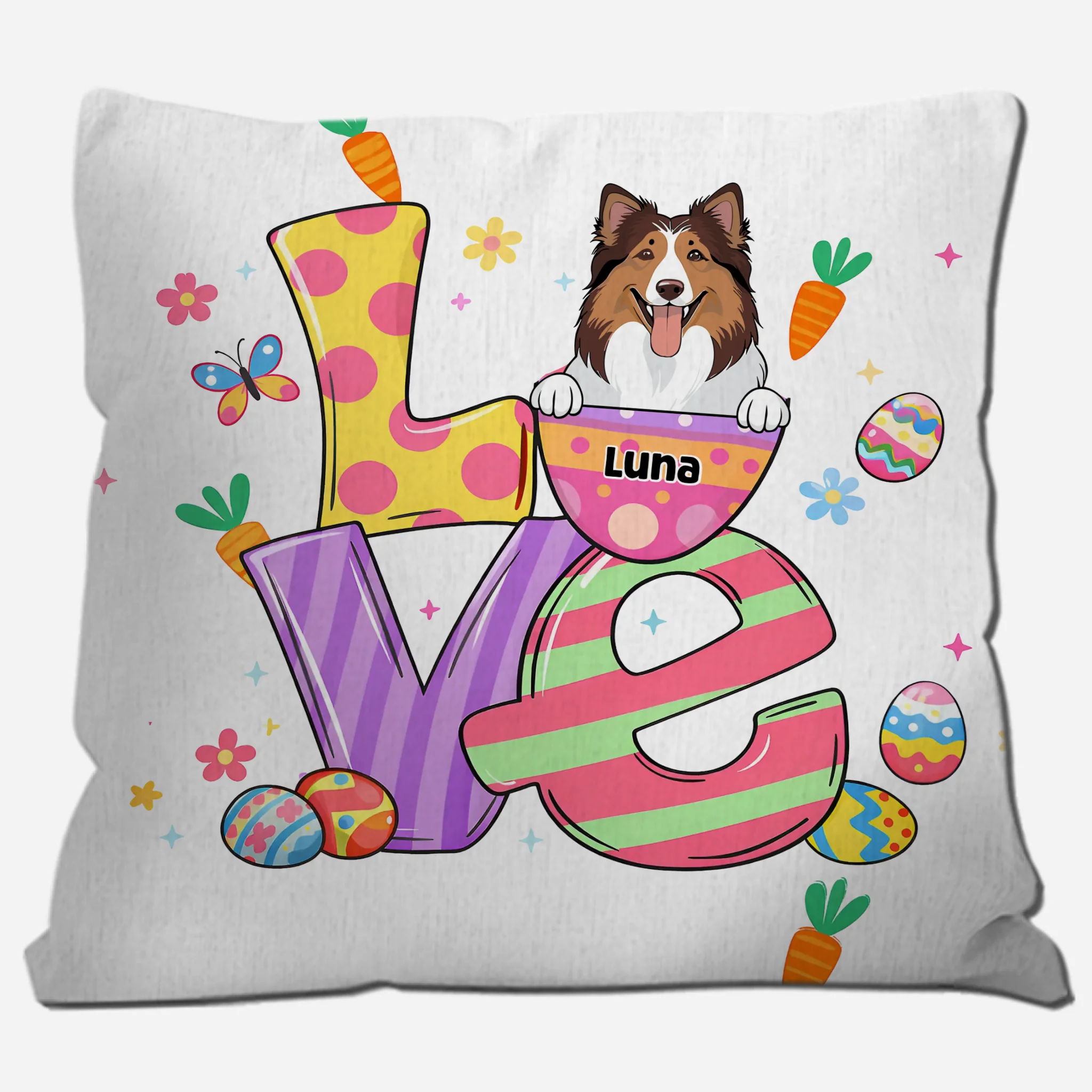 Easter Egg Dog Pillow – Adorable Personalized Easter Gift For Pet Lovers – 89Prints