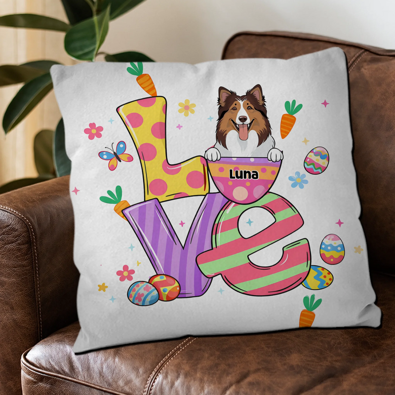 Easter Egg Dog Pillow – Adorable Personalized Easter Gift For Pet Lovers – 89Prints