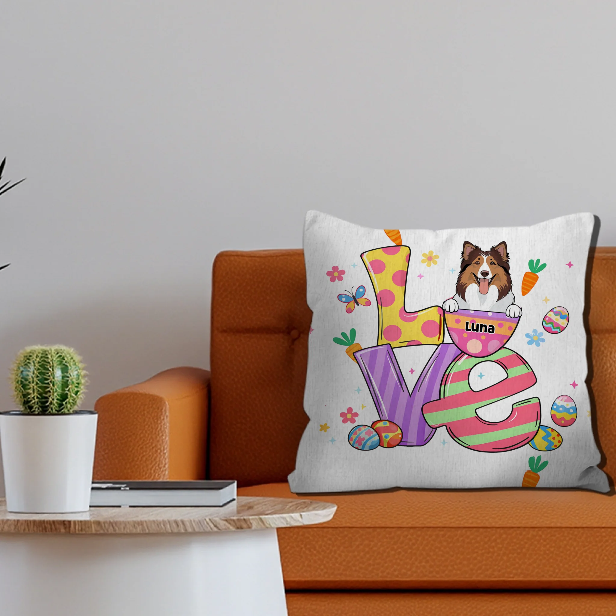 Easter Egg Dog Pillow – Adorable Personalized Easter Gift For Pet Lovers – 89Prints
