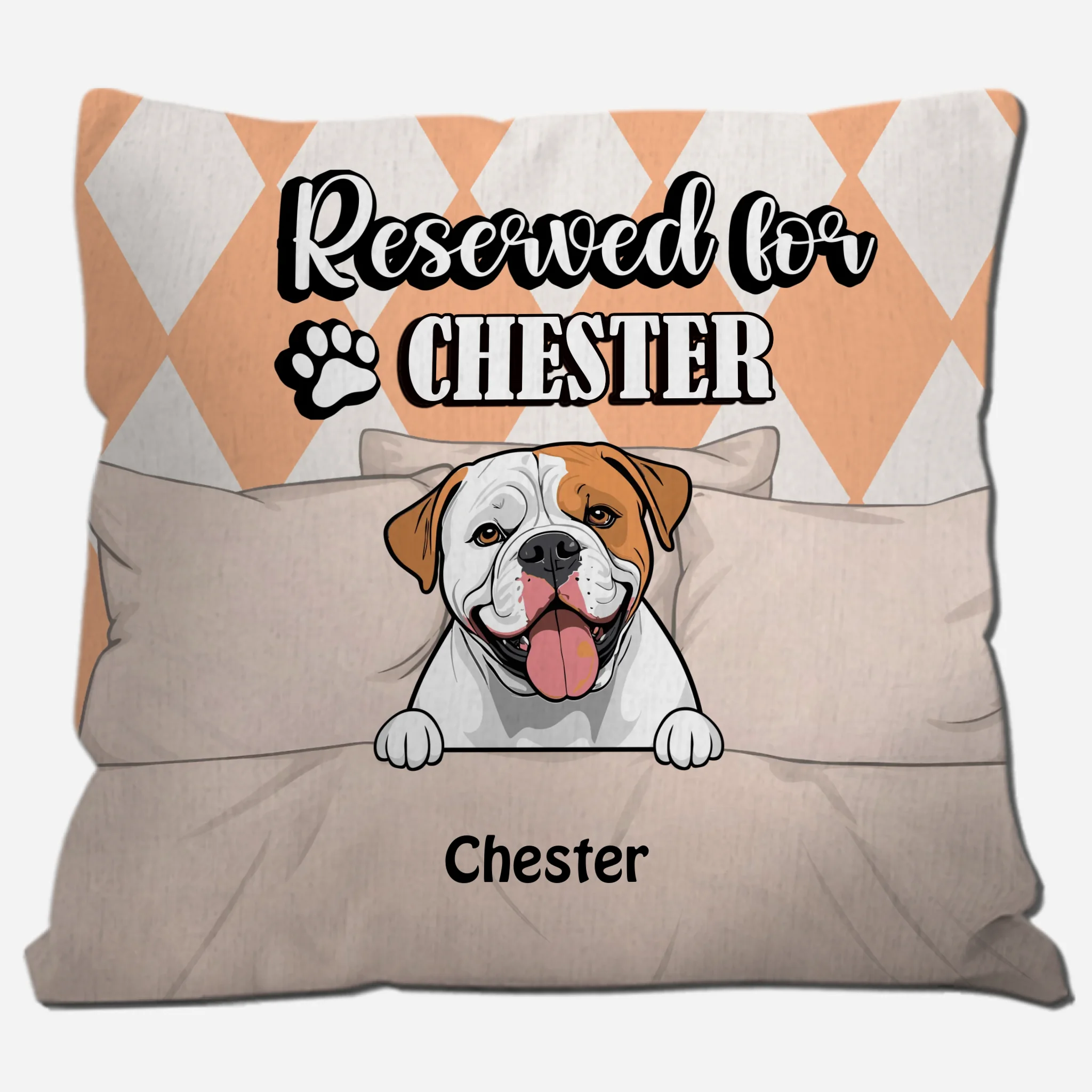 Reserved For Chester Pillow – One-Of-A-Kind Gift Idea For Dog Owners – 89Prints