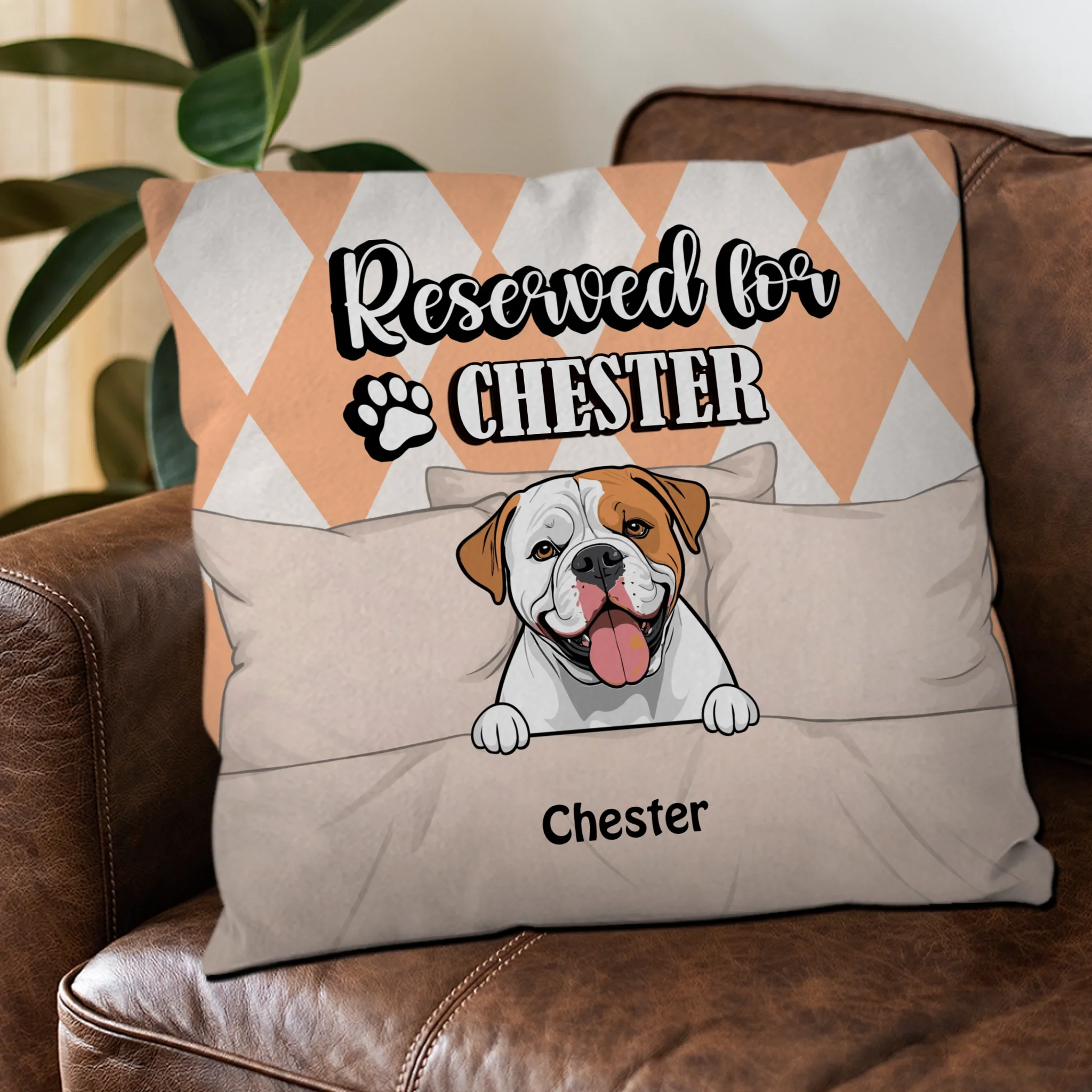 Reserved For Chester Pillow – One-Of-A-Kind Gift Idea For Dog Owners – 89Prints
