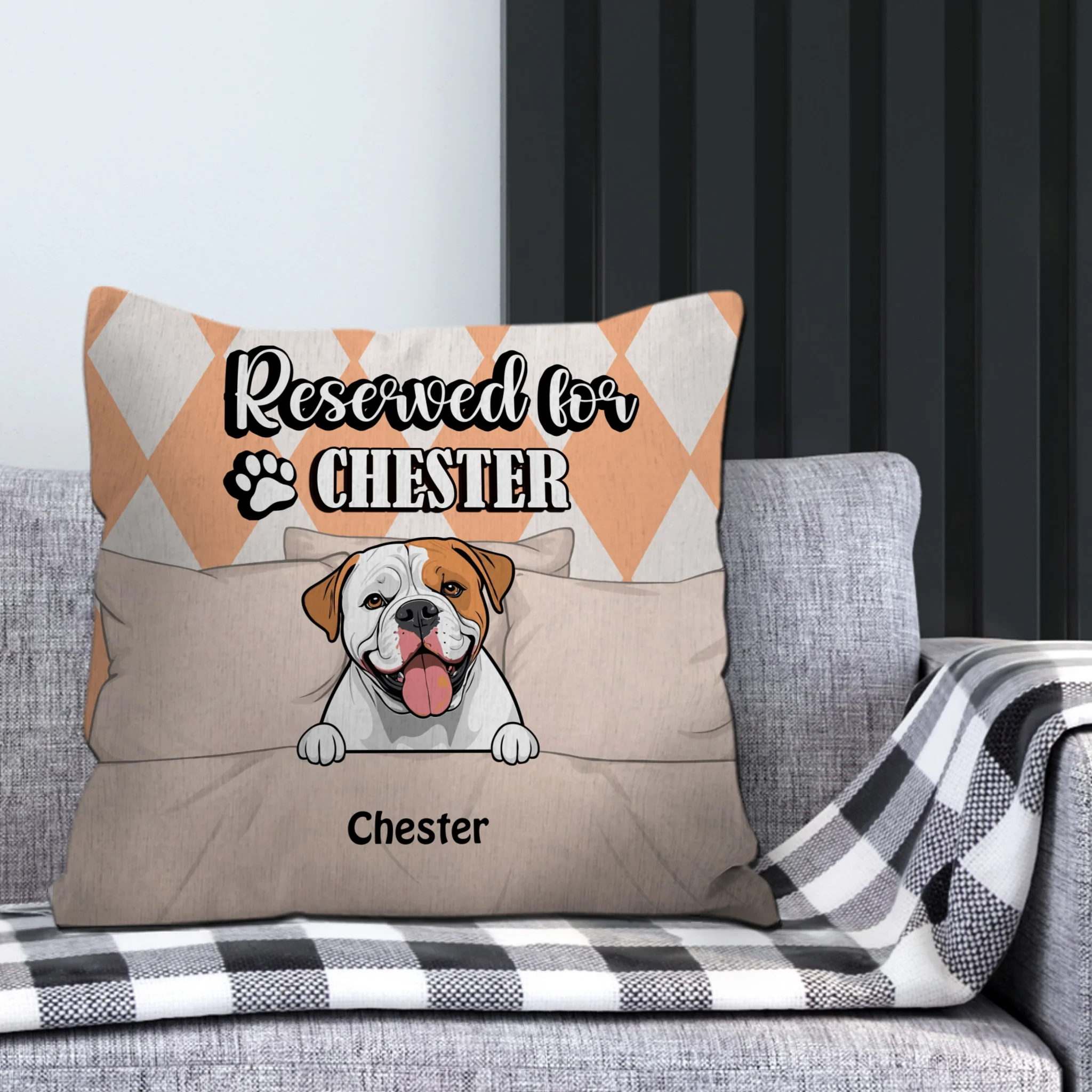 Reserved For Chester Pillow – One-Of-A-Kind Gift Idea For Dog Owners – 89Prints