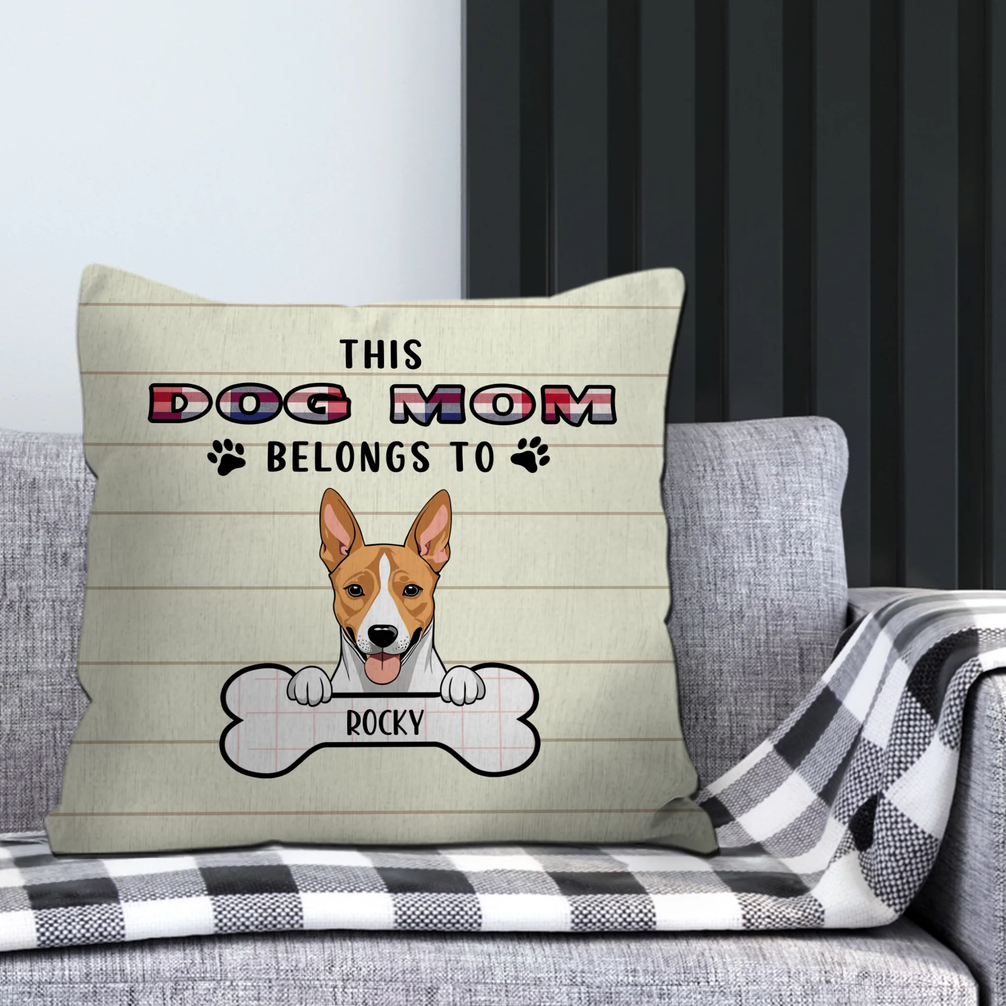 This Dog Mom Belongs To Pillow – Cherished Dog Lover Gift – 89Prints