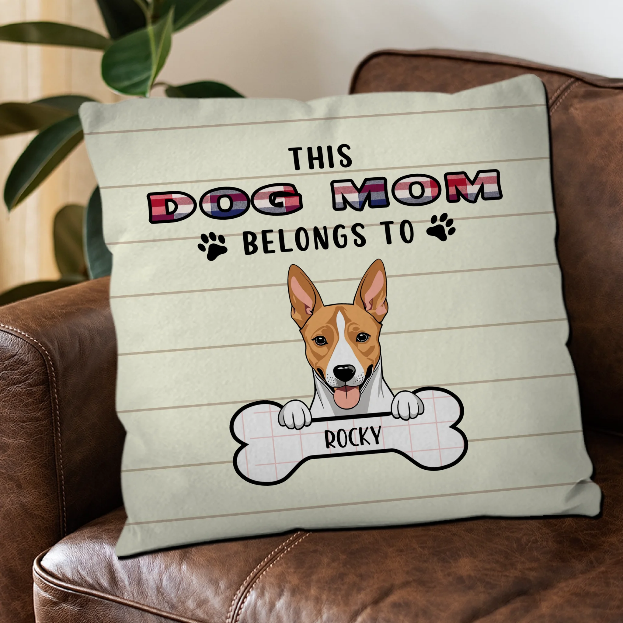 This Dog Mom Belongs To Pillow – Cherished Dog Lover Gift – 89Prints