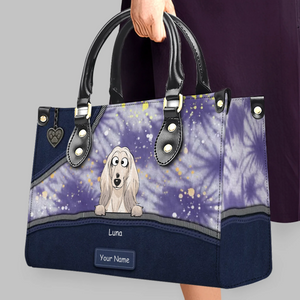 Abstract Splash & Zipper Artwork Handbag – Custom Dog Art & Name Gift for Dog Lovers - 89Prints