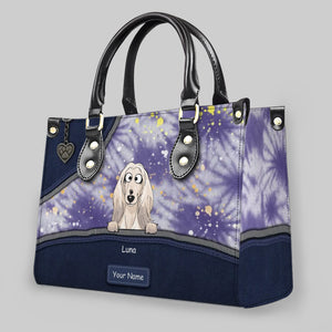 Abstract Splash & Zipper Artwork Handbag – Custom Dog Art & Name Gift for Dog Lovers - 89Prints