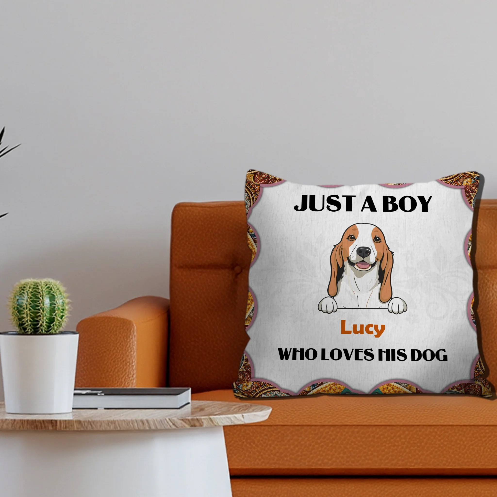 Just A Boy Who Loves His Dog Pillow – Touching Perfect Gift For Dog Owners – 89Prints