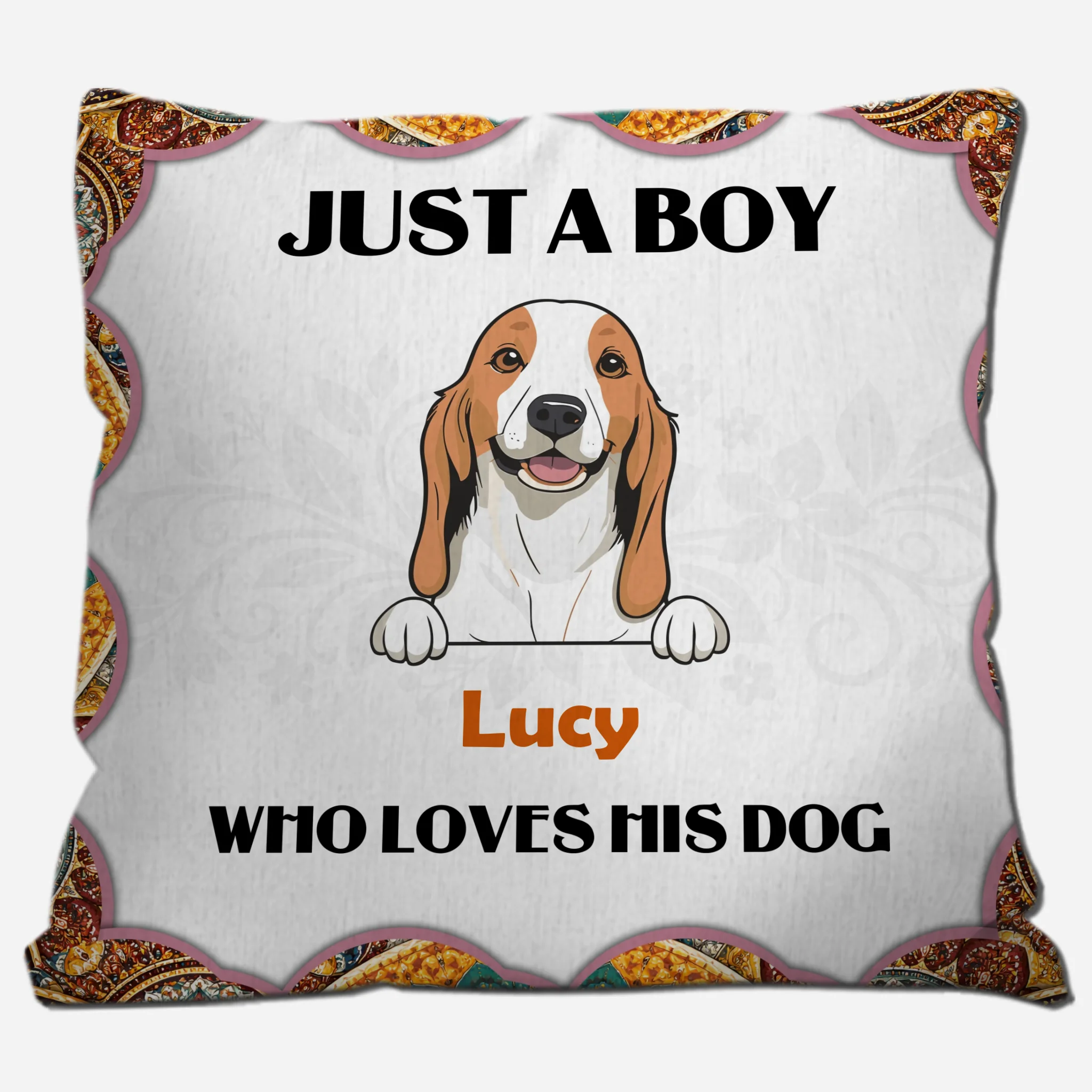 Just A Boy Who Loves His Dog Pillow – Touching Perfect Gift For Dog Owners – 89Prints