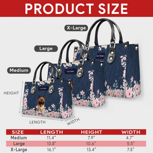 Blossom Frame Artwork Handbag – Custom Dog Art & Name for Dog Lovers - 89Prints