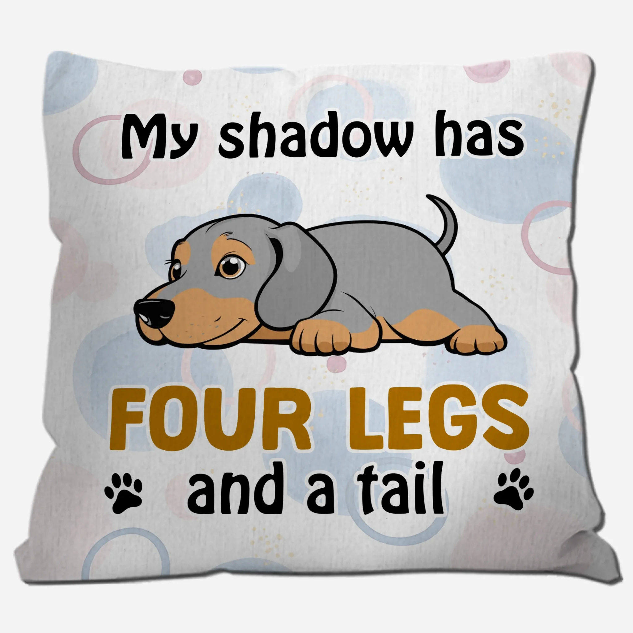 My Shadow Has Four Legs And A Tail Pillow – Sentimental Personalized Gift For Dog Lovers – 89Prints