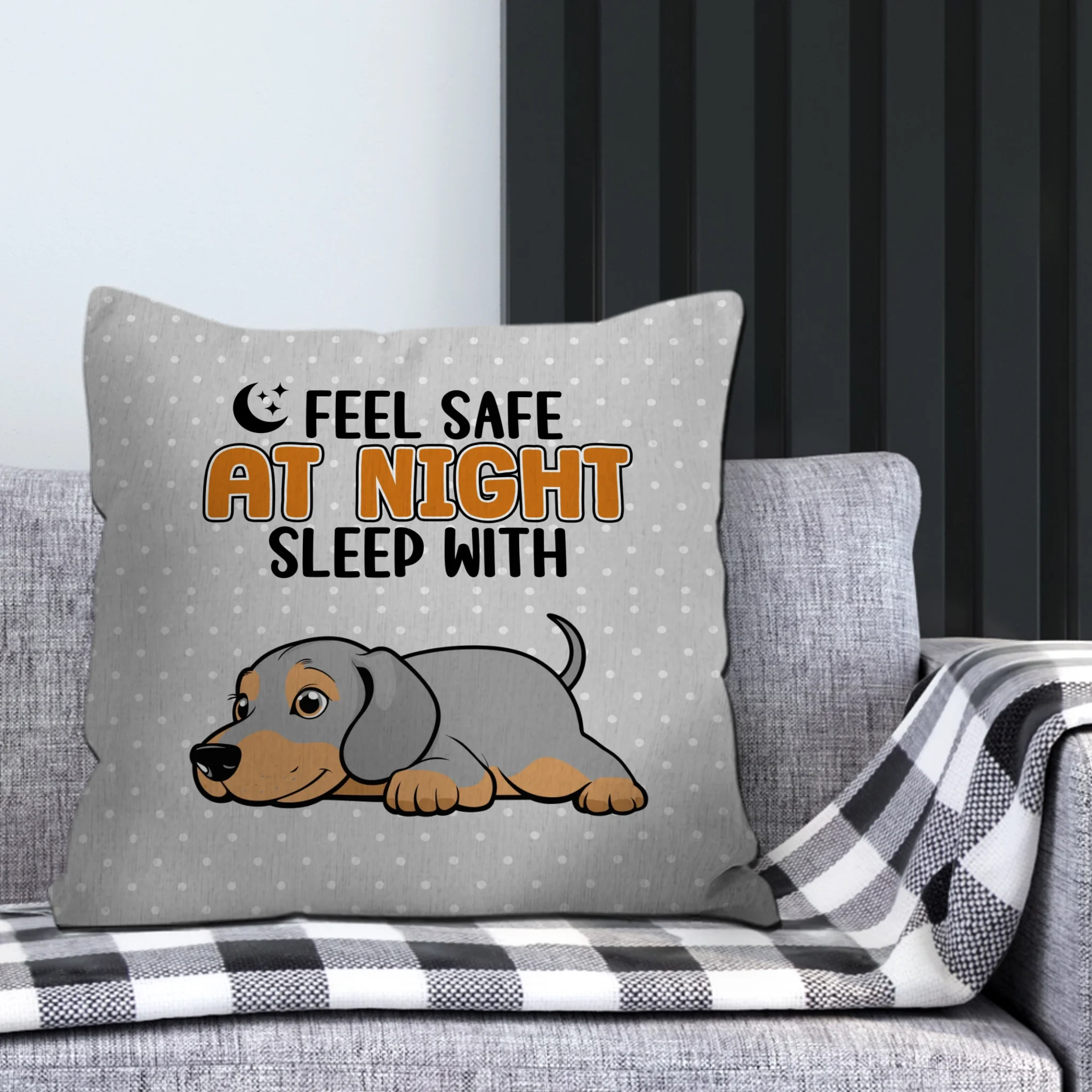 Feel Safe At Night, Sleep With Me Pillow – Emotional Unique Dog Gift – 89Prints