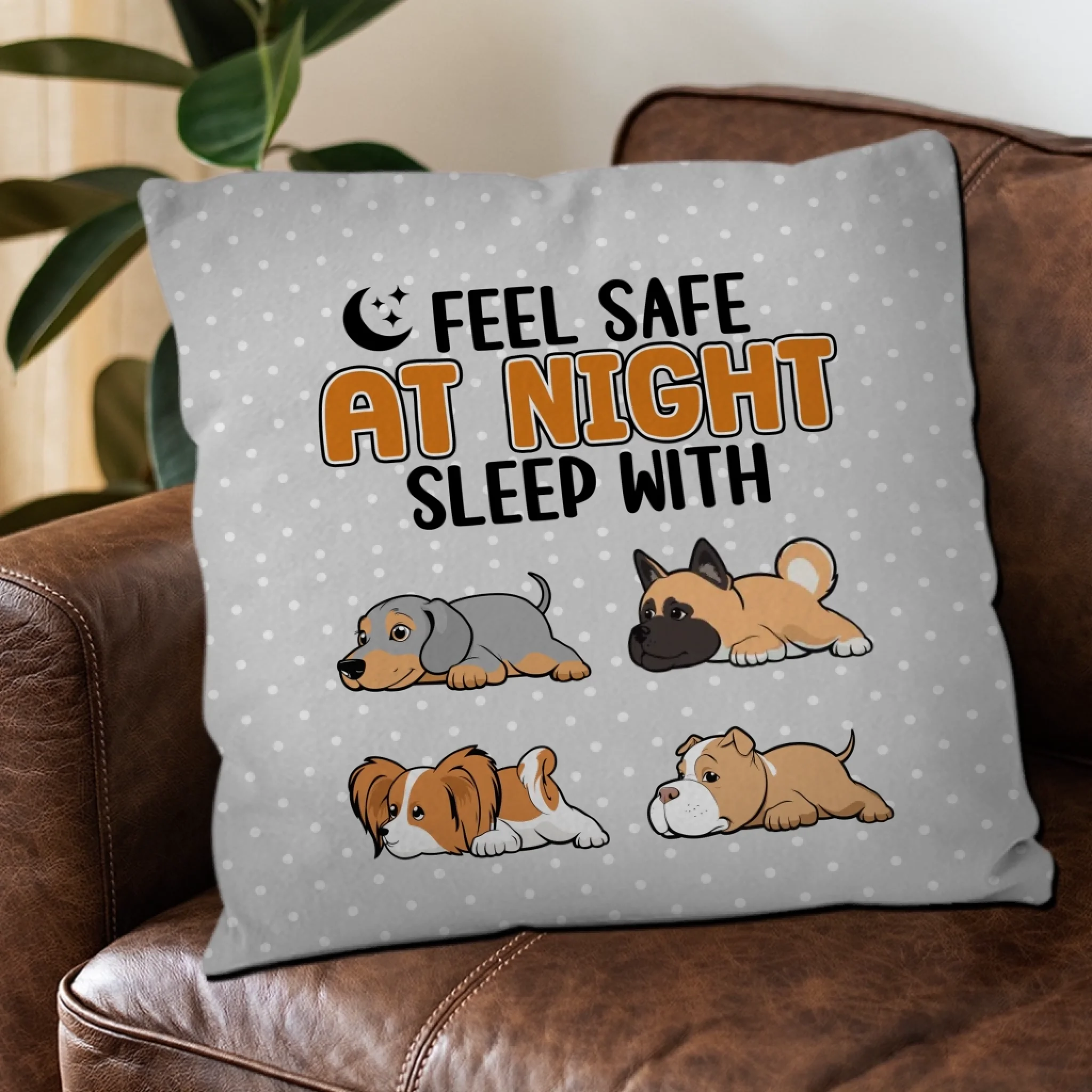 Feel Safe At Night, Sleep With Me Pillow – Emotional Unique Dog Gift – 89Prints