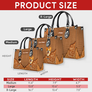 Ornate Floral Texture Dog Handbag – Unique Dog Art & Name for Dog Parents - 89Prints