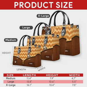 Chevron Zipper Illusion Dog Handbag – Bespoke Dog Art & Name Gift for Dog Lovers - 89Prints