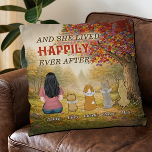 And She Lived Happily Ever After Pillow – Individualized Dog-Related Gift – 89Prints