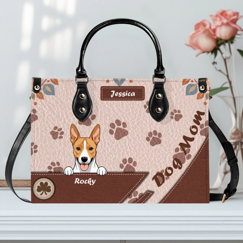 Personalized  Paw Print & Diagonal Panel Dog Handbag – Best Gift for Dog Parents - 89Prints