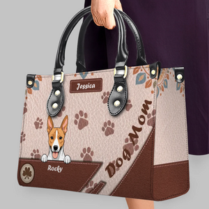 Personalized  Paw Print & Diagonal Panel Dog Handbag – Best Gift for Dog Parents - 89Prints