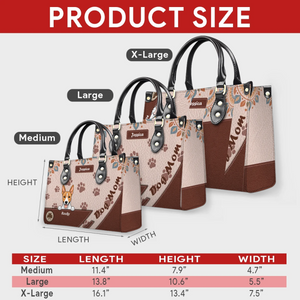 Personalized  Paw Print & Diagonal Panel Dog Handbag – Best Gift for Dog Parents - 89Prints