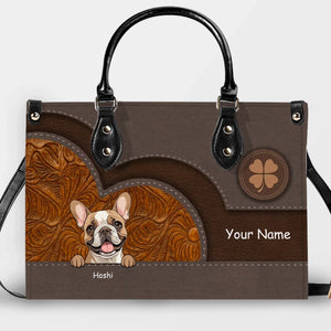 Customized Embossed Swirl Panel Dog Handbag – Gift Ideas For Dog Lovers - 89Prints