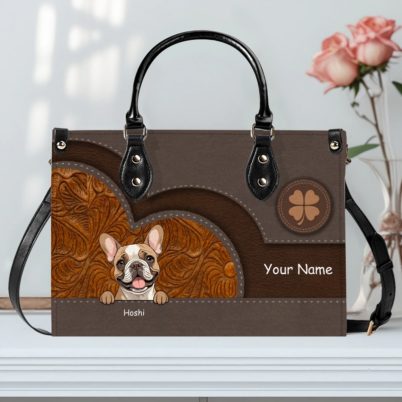 Customized Embossed Swirl Panel Dog Handbag – Gift Ideas For Dog Lovers - 89Prints