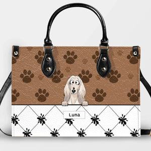 Charming Paw Motif Dog Handbag – Custom Dog Art & Name Gift - 89Prints