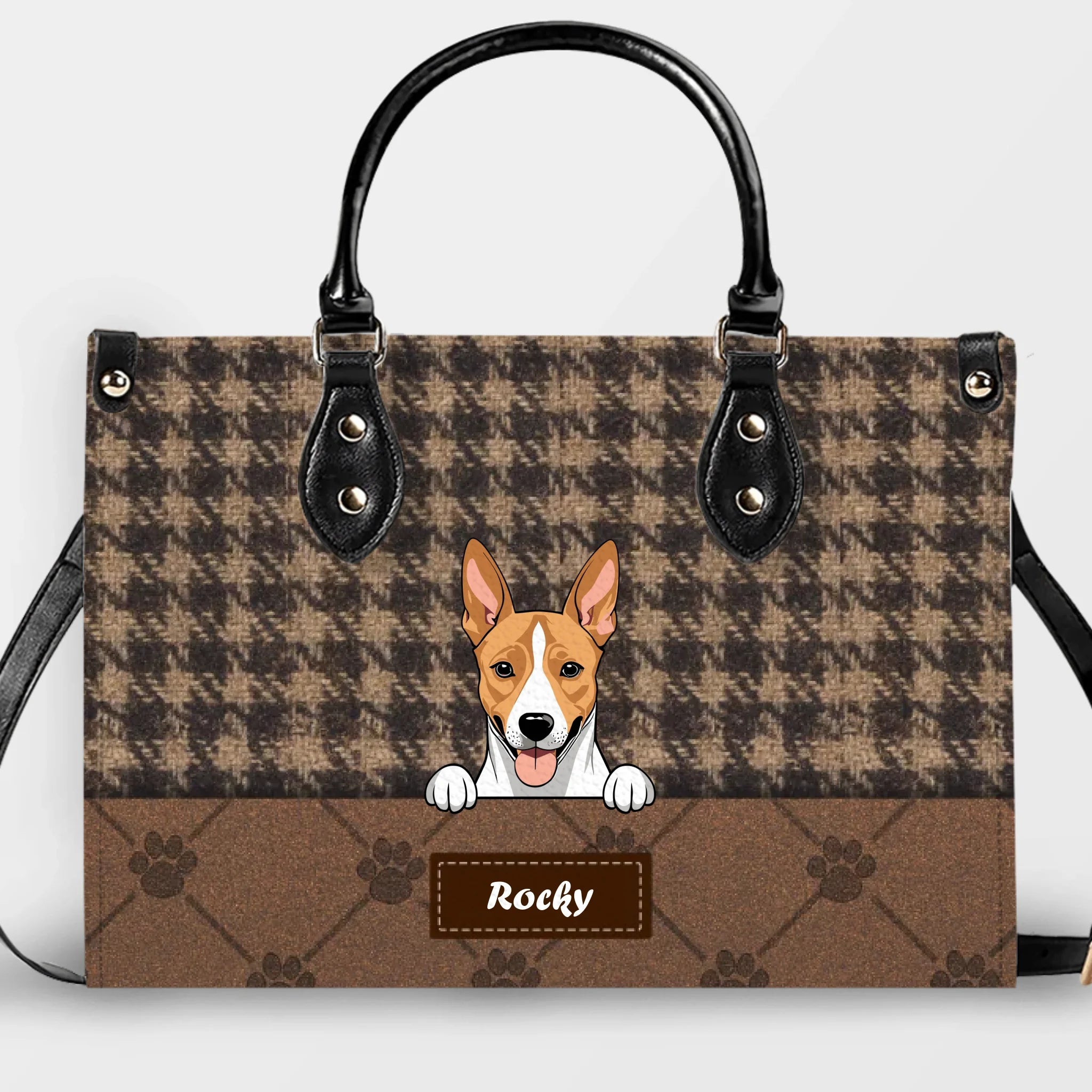 Customized Classic Houndstooth Pattern Dog Handbag – Gift Ideas For Dog Lovers - 89Prints